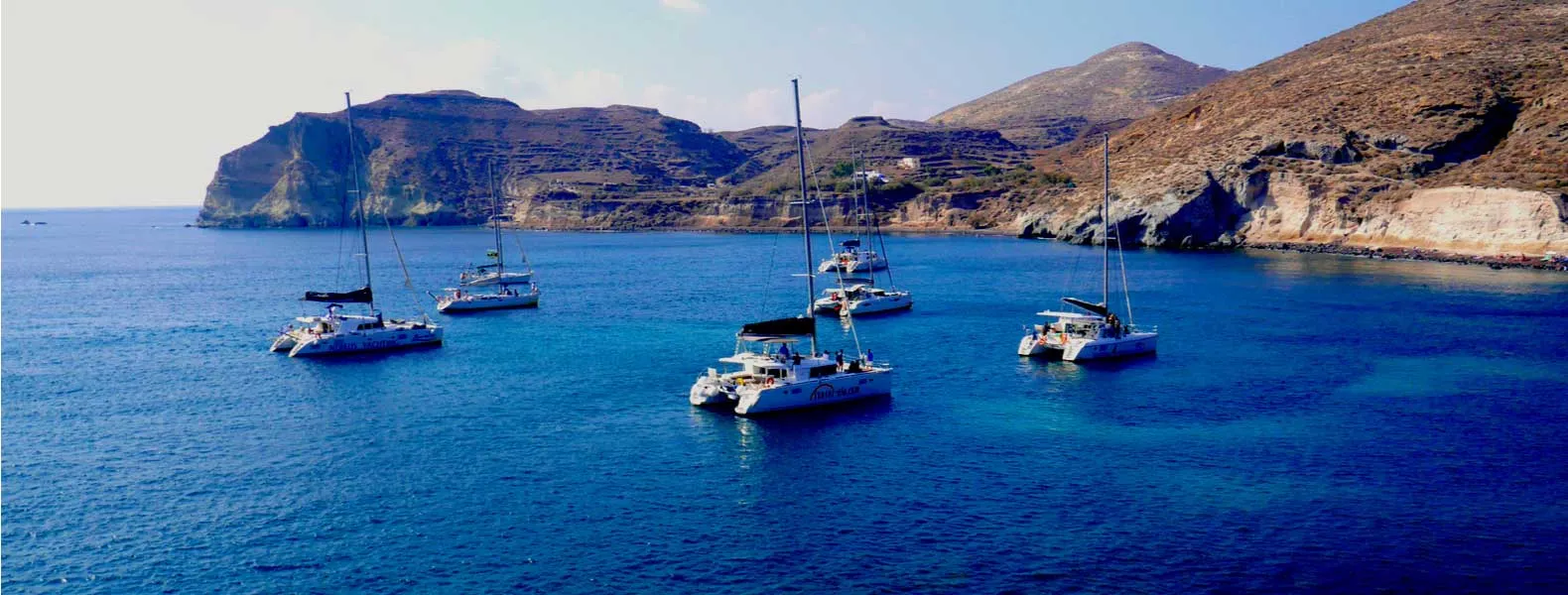 Catamaran day trips in Santorini