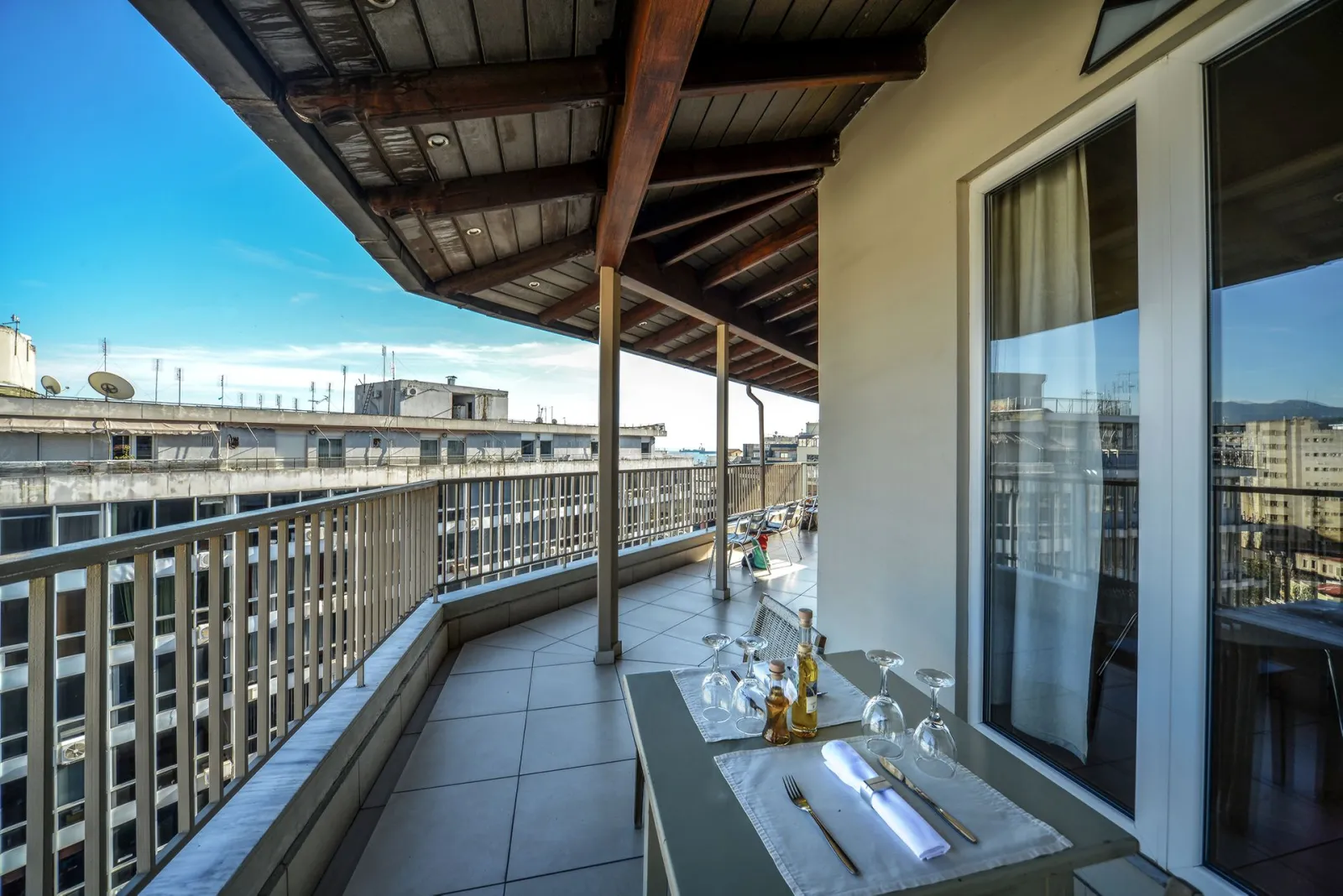 City view from the suites balconies