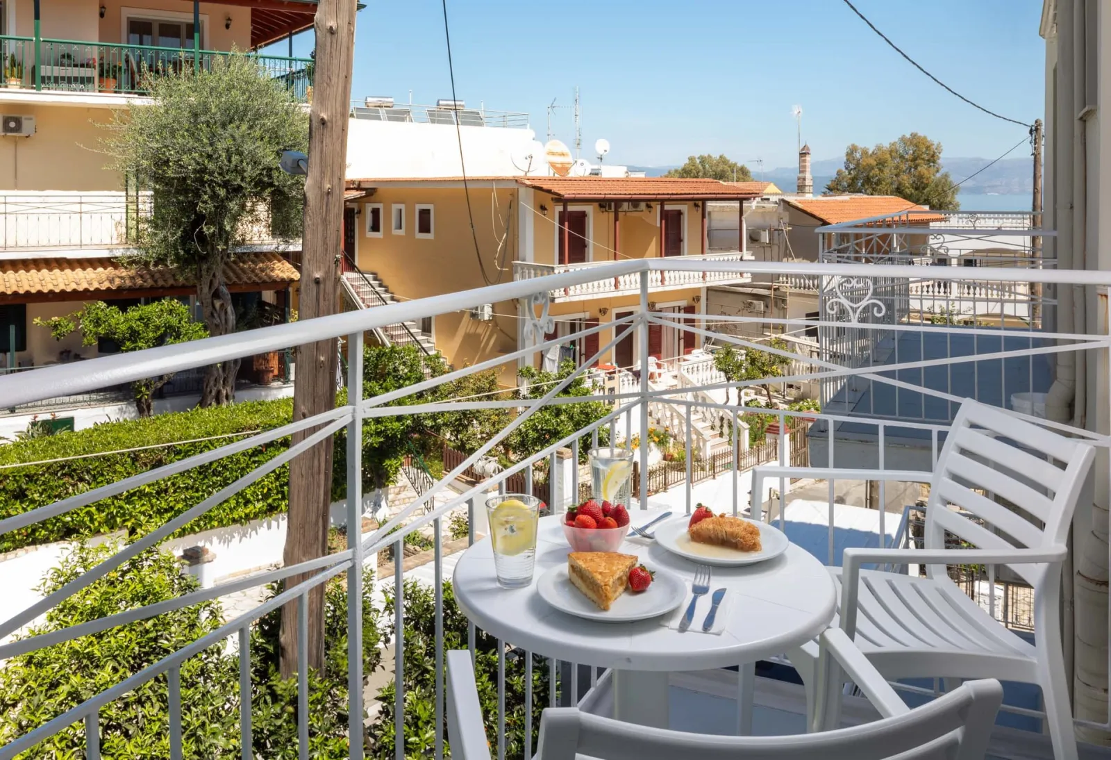 Comfort Studio with Balcony

Just 30 meters from the beach, our Comfort Studio with Balcony offers a double or two single beds, a private bathroom, and a kitchenette. Enjoy peaceful mornings and sunsets from your private, serene balcony.
