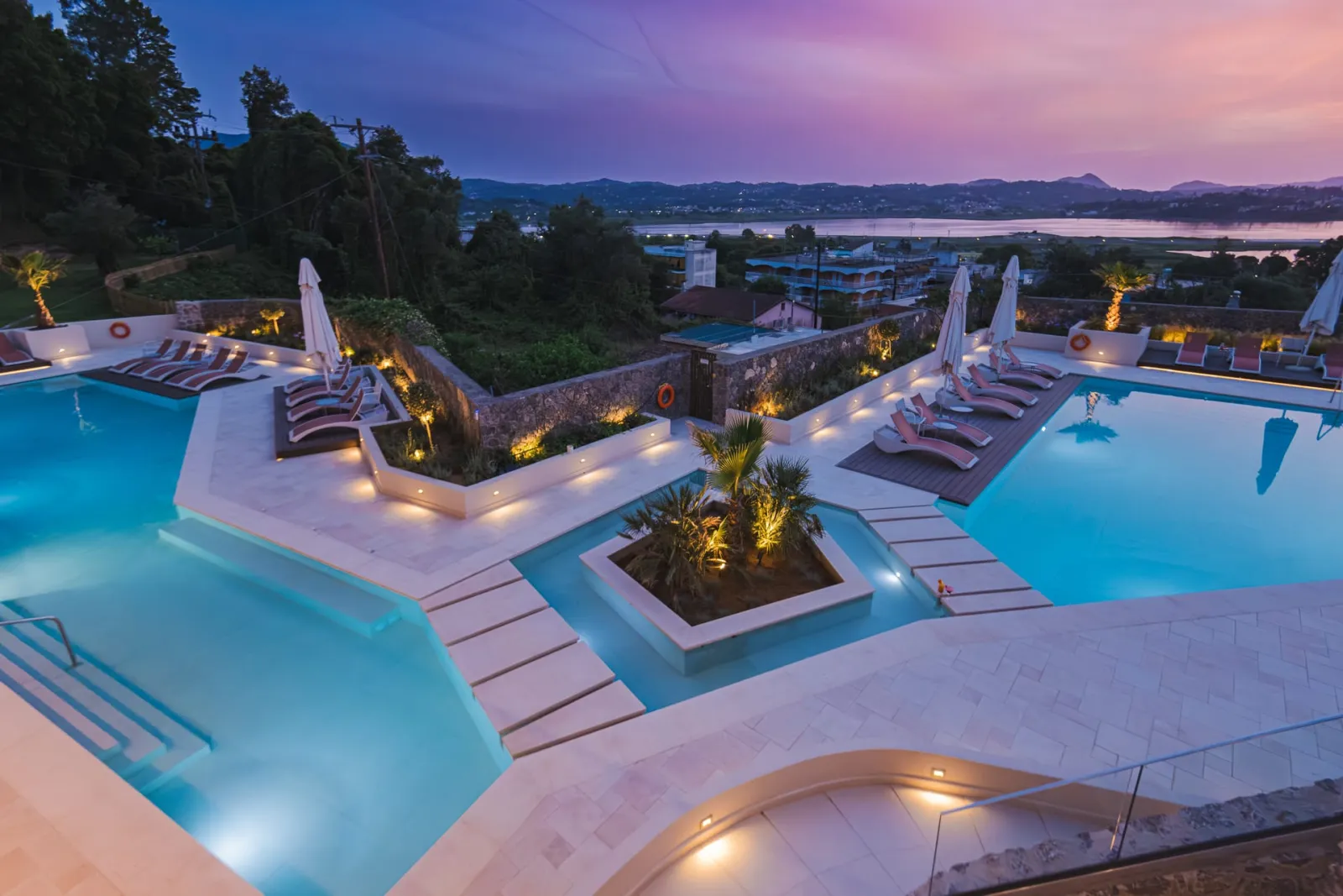 View of pool & lagoon