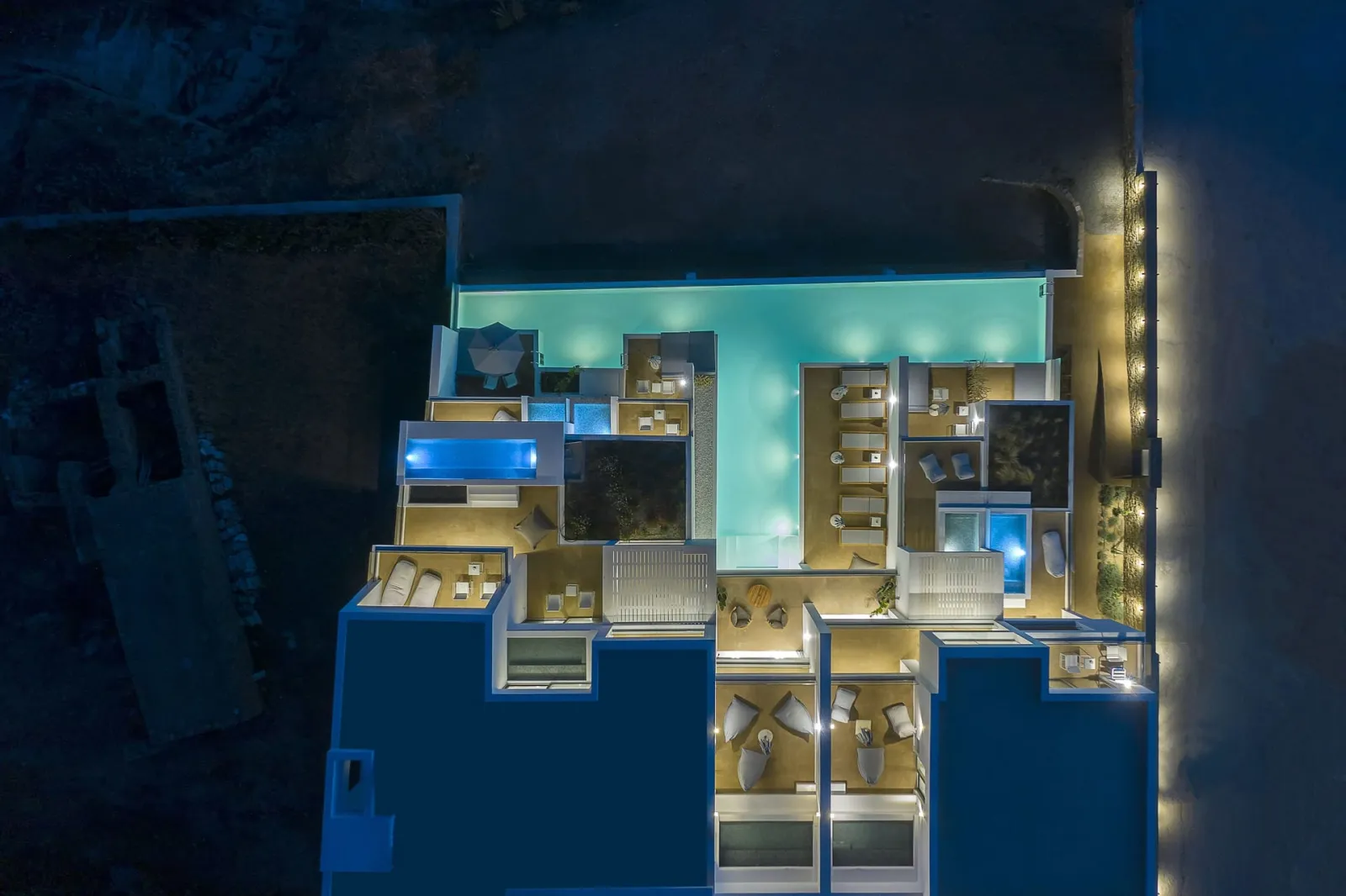 Aerial view of all floors