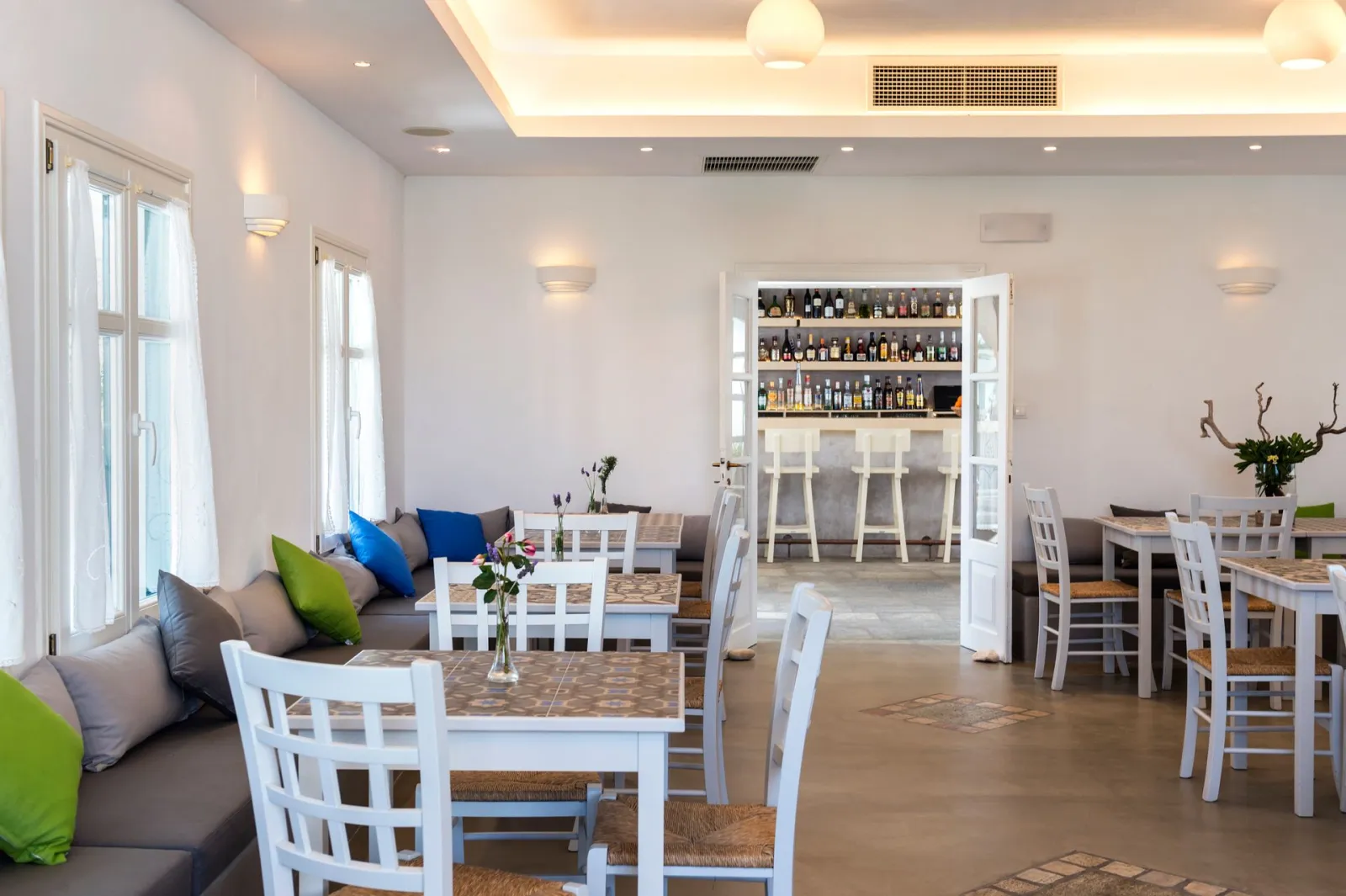 Breakfast area of hotel Kalypso