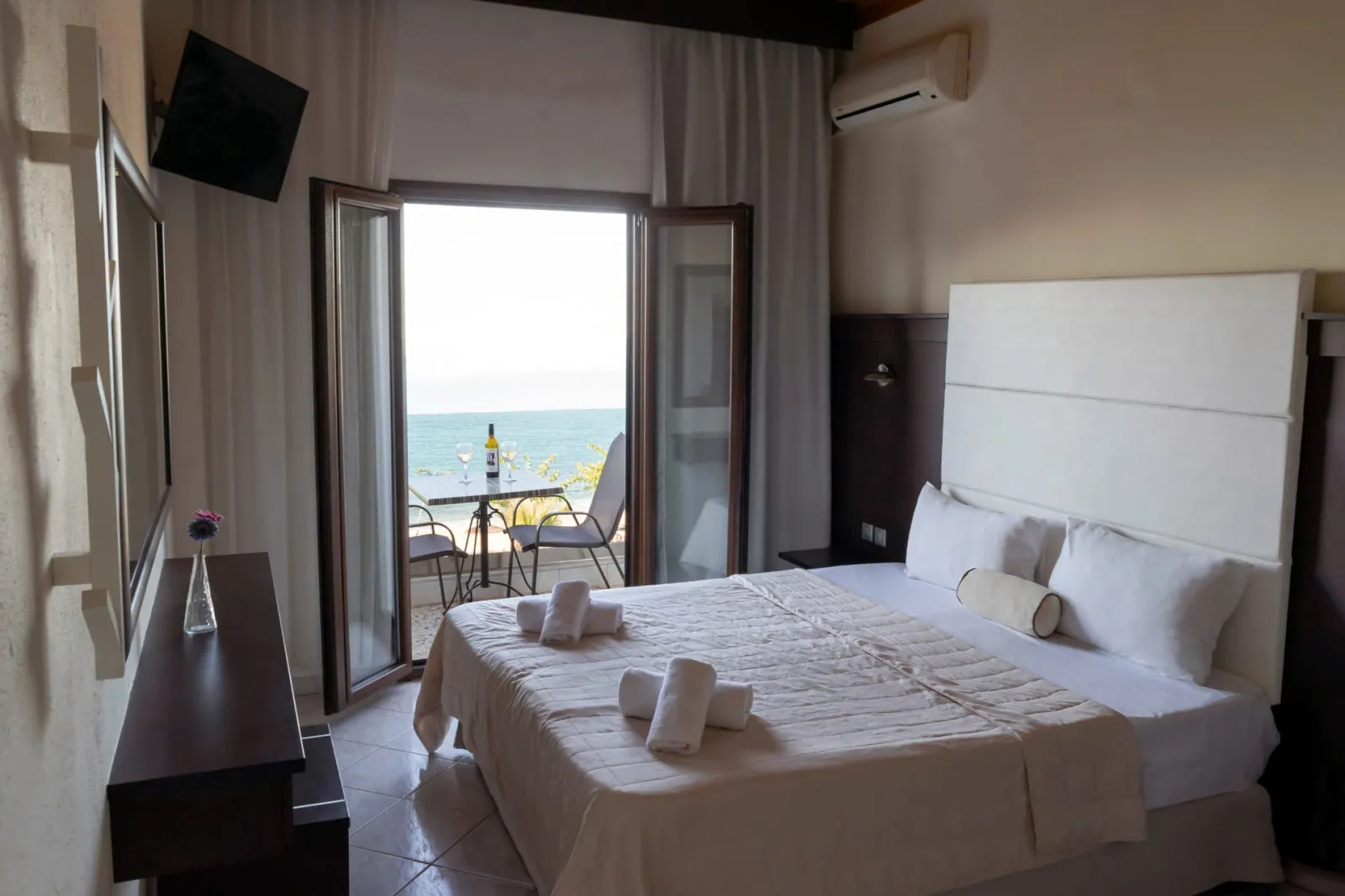 sea view double room . on demand
