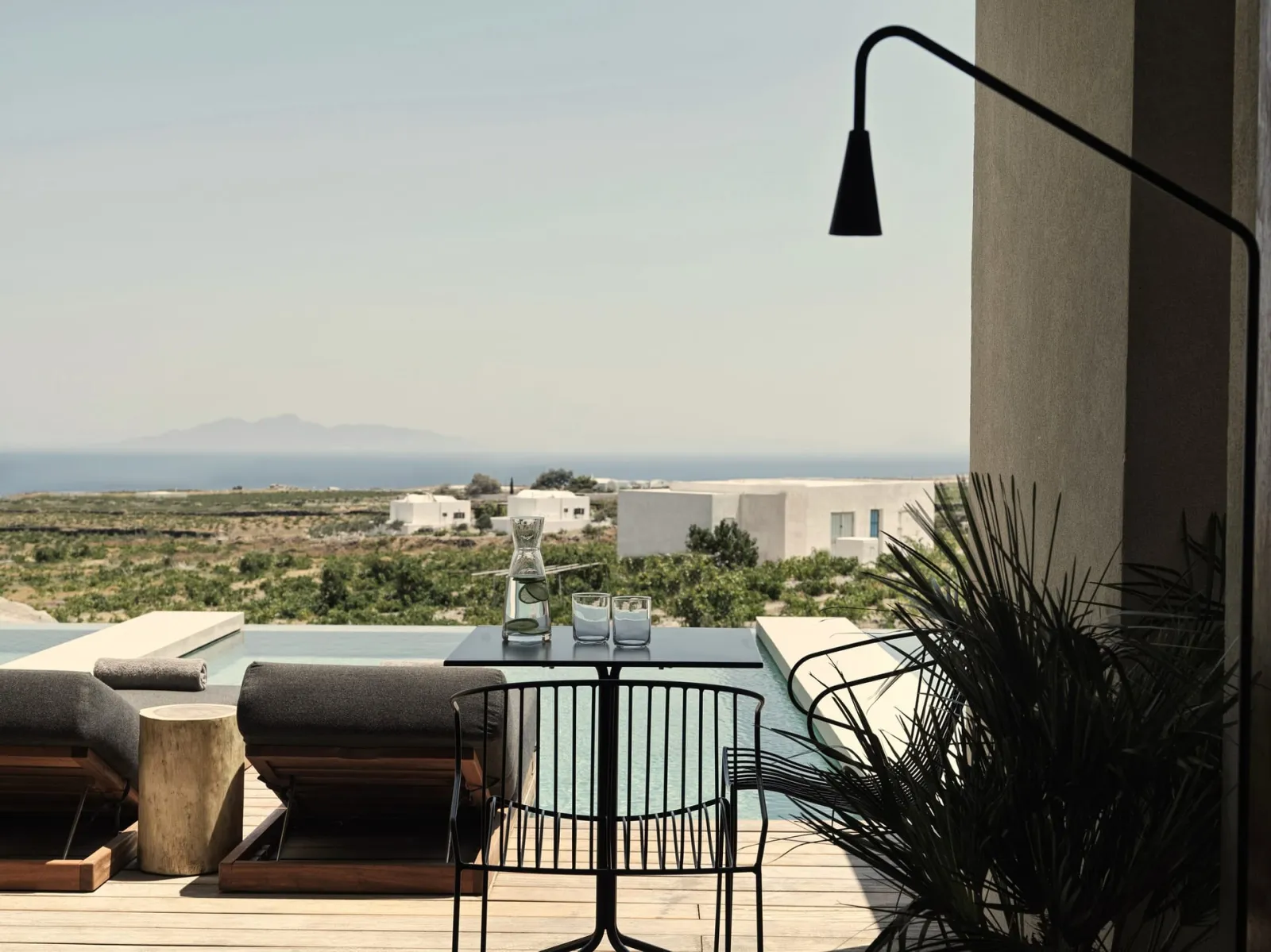Spanning 59 keys of elegantly decorated rooms & suites with verandas or terraces with private pools or jacuzzies and unobstructed Aegean Sea views with unparalleled space and privacy.