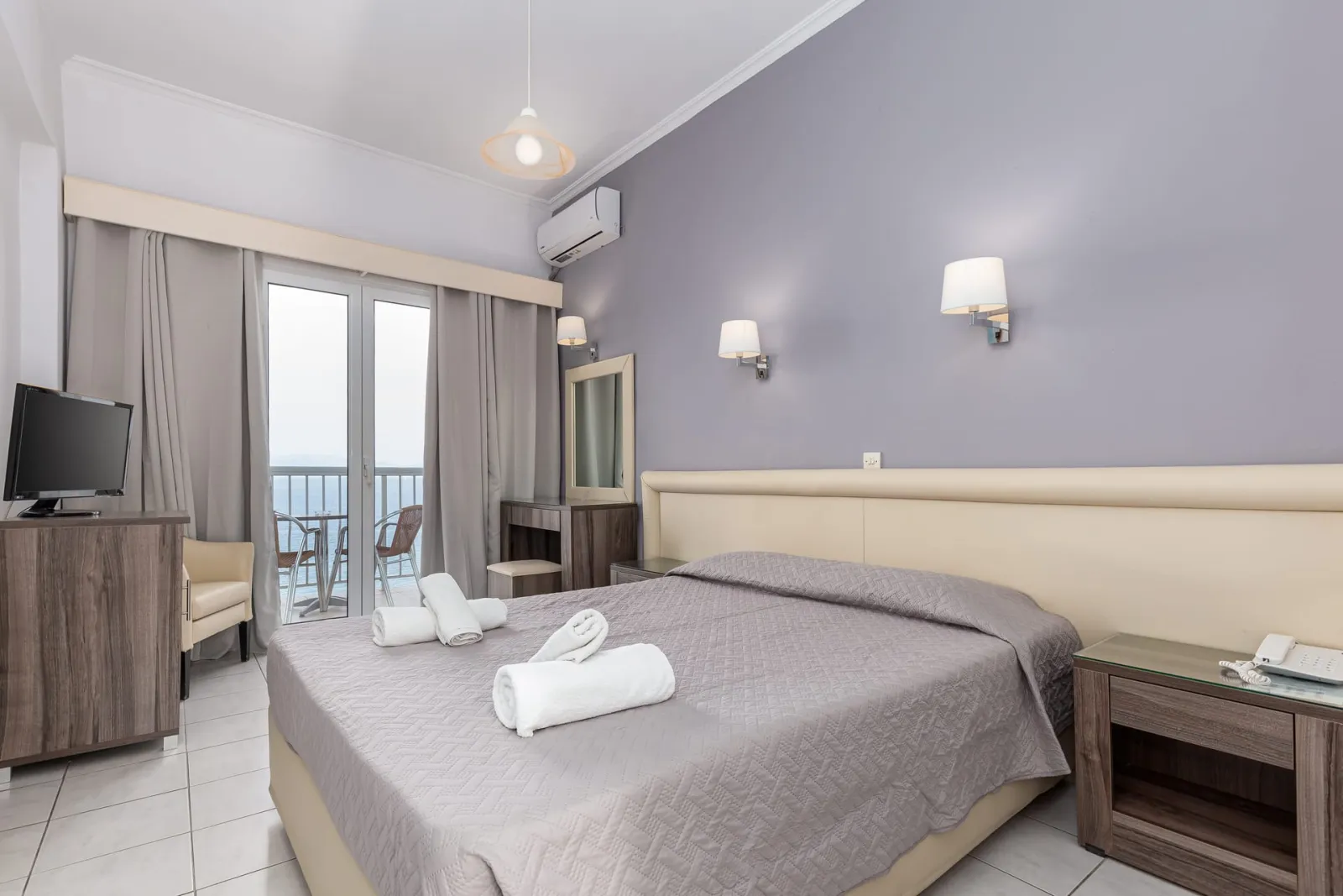 Twin main building sea view