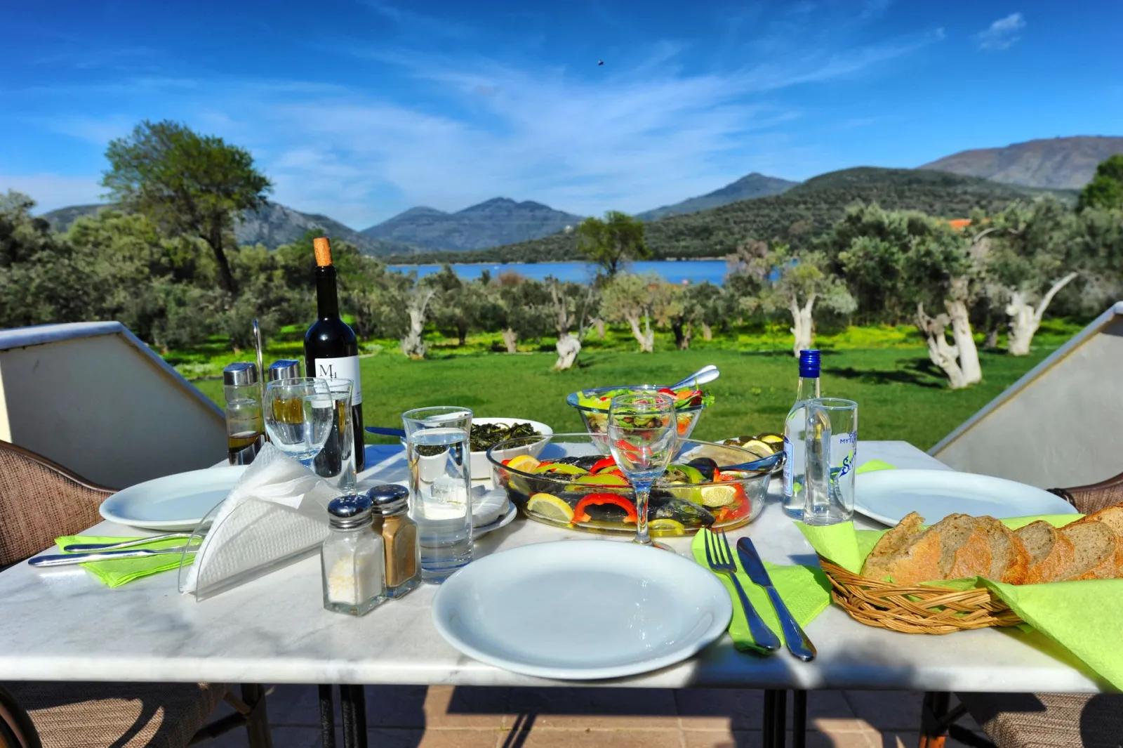 Dinning with sea view backdrop