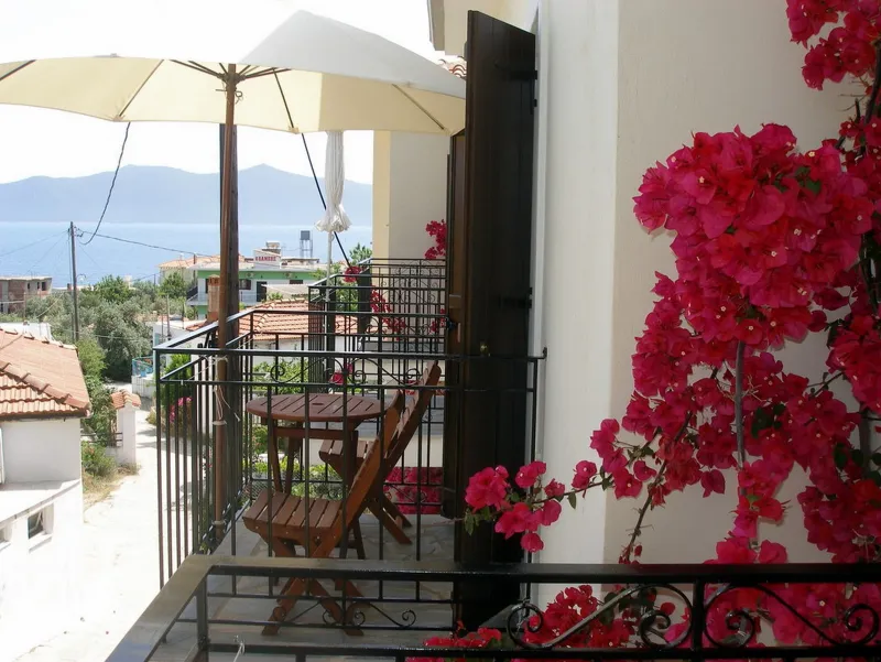 exterior view and the balcony from the rooms A3 A4 A5 - ground floor Reception