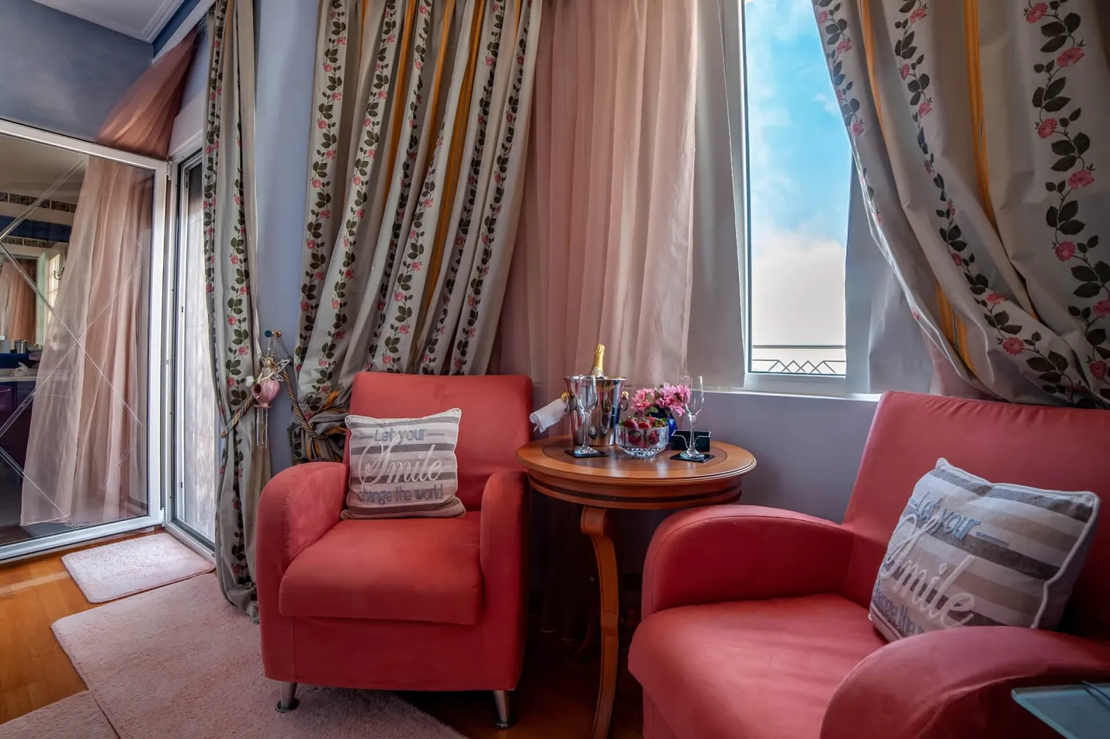 Master's bedroom relaxing corner with amazing Sea view.