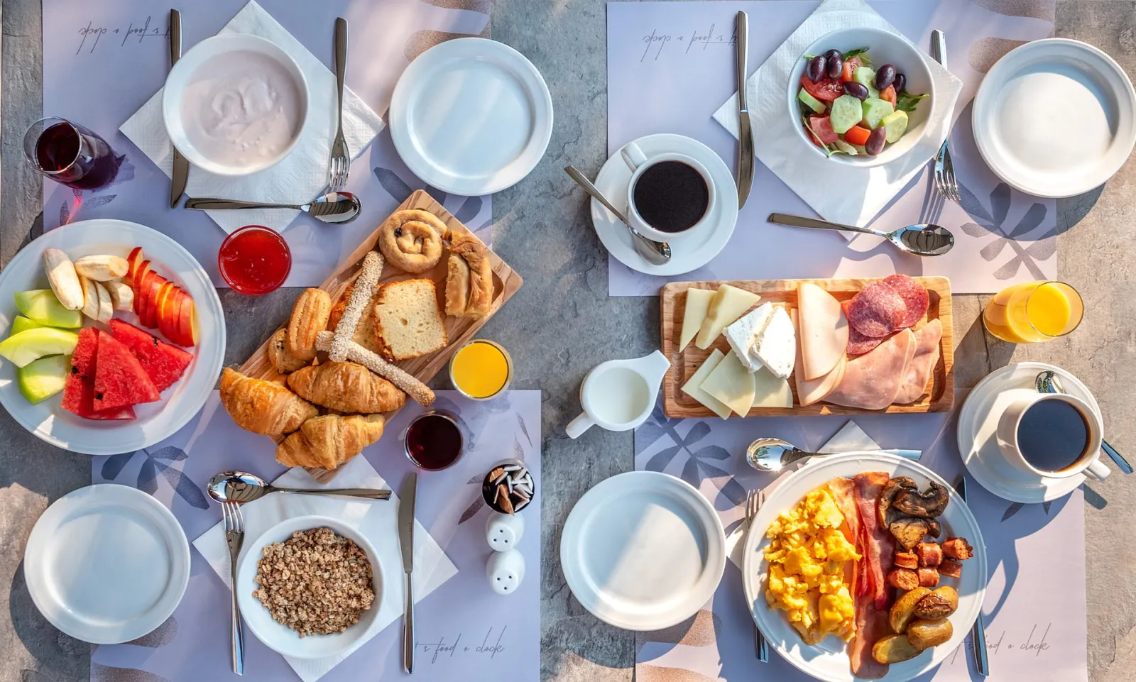 Guests can enjoy a rich and carefully curated breakfast, featuring a variety of fresh, high‑quality ingredients, local flavors, and classic favorites, offering the perfect start to the day in a welcoming and elegant setting.