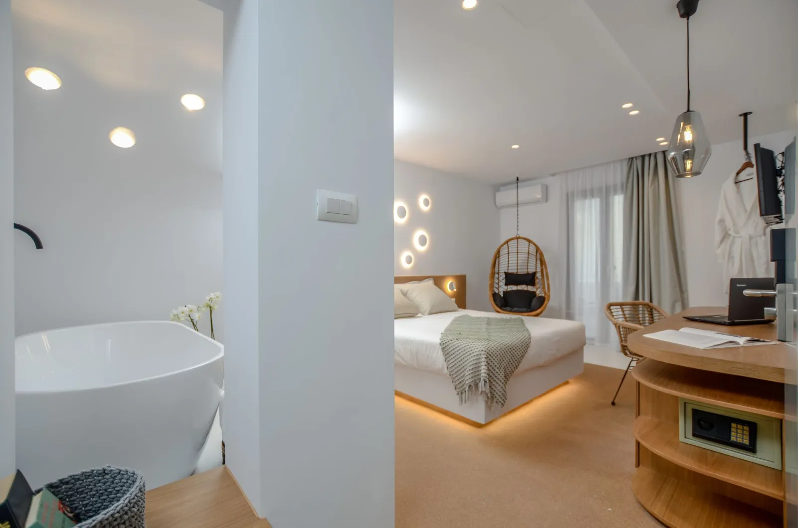orpheus semibasement suite with steam bath and outdoor hottub