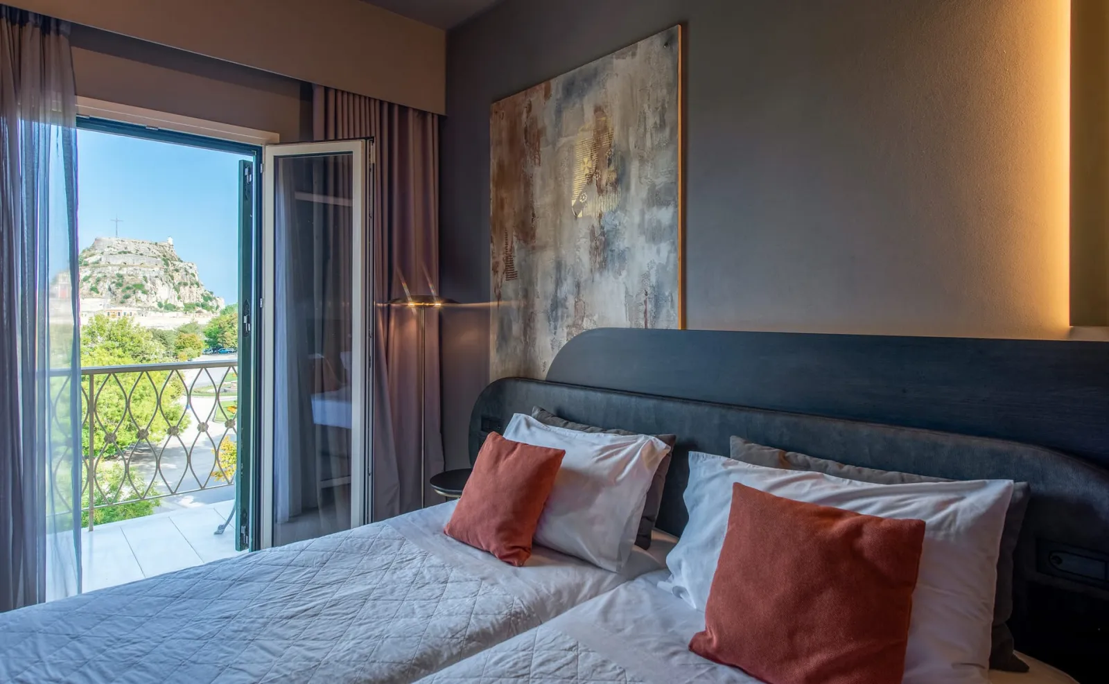 Superior Twin Room with Balcony and Square-Liston View