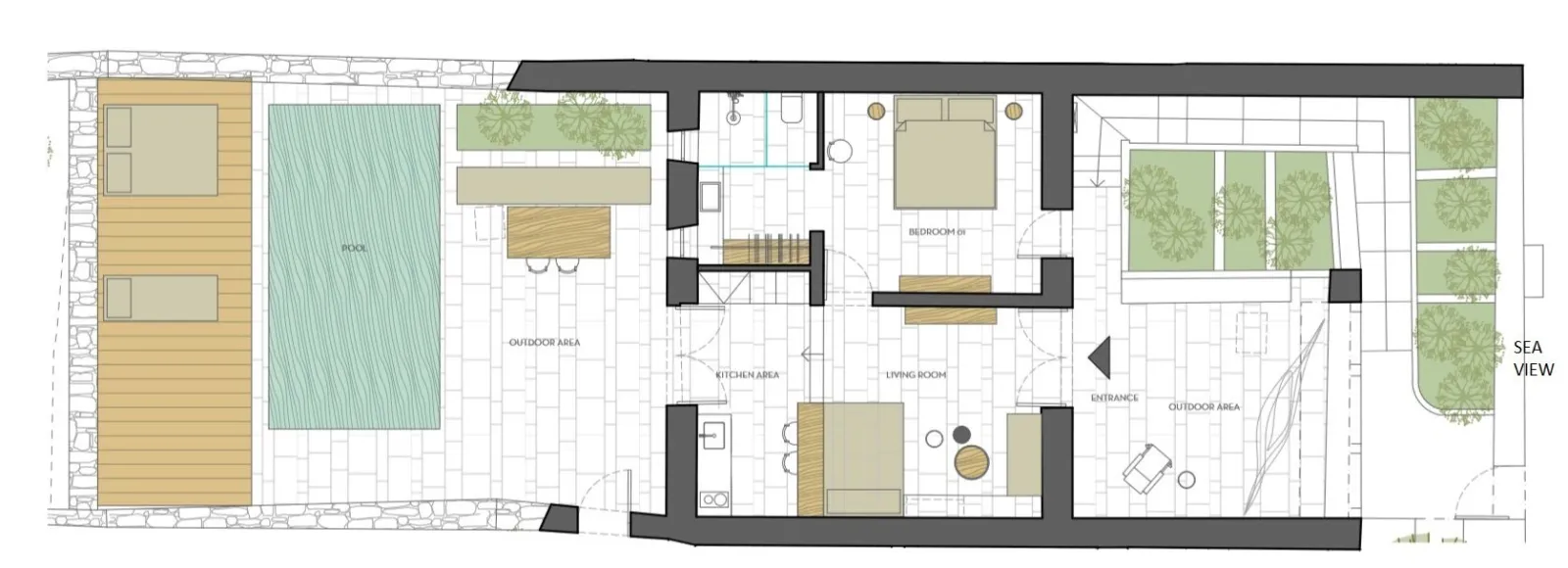 One bedroom mini villa with private pool