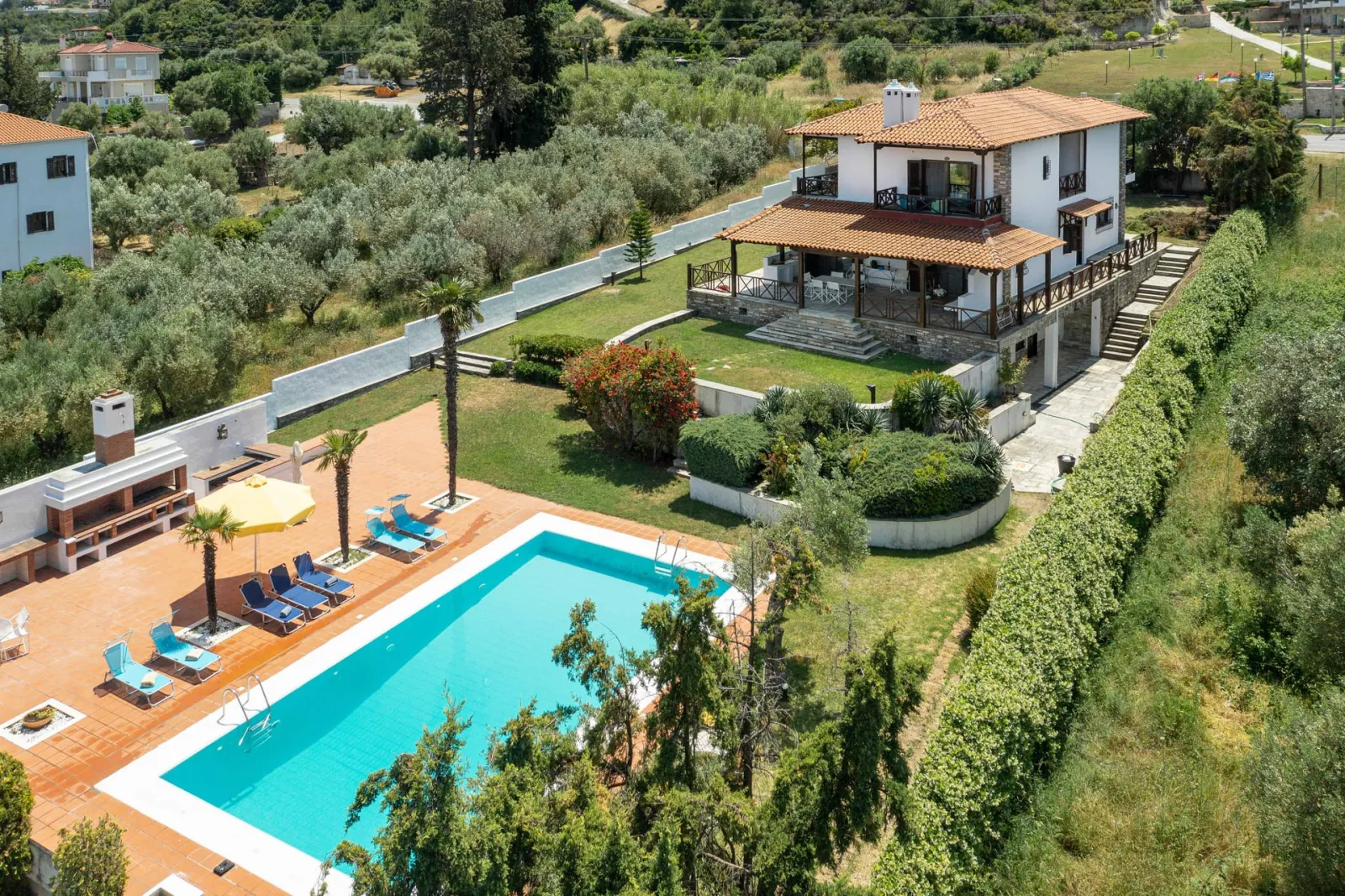 Escada Pool Villa near Hanioti