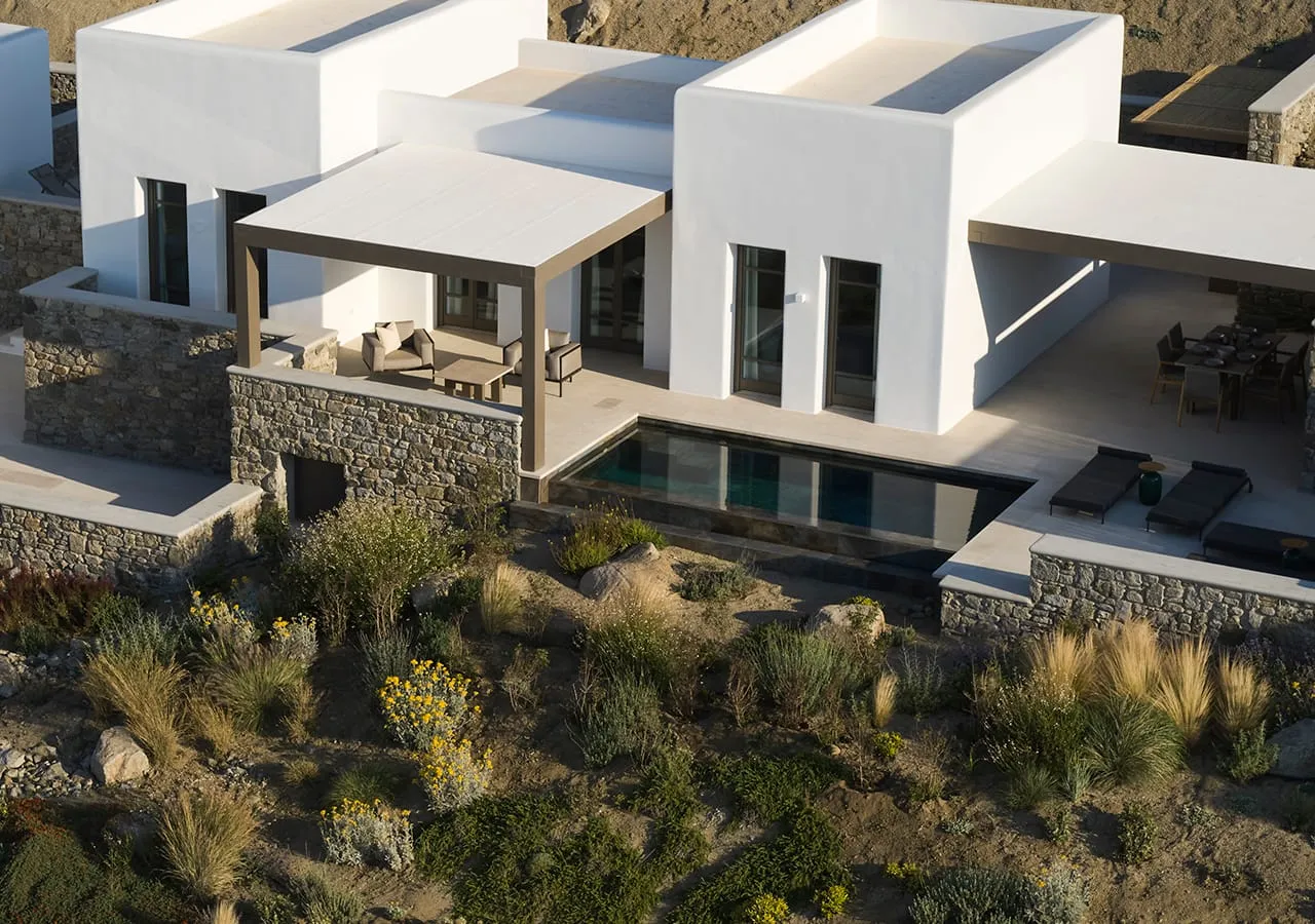 3 Bedroom | Rose Villa with Private Heated Pool | Mykonos Town - Megali Ammos