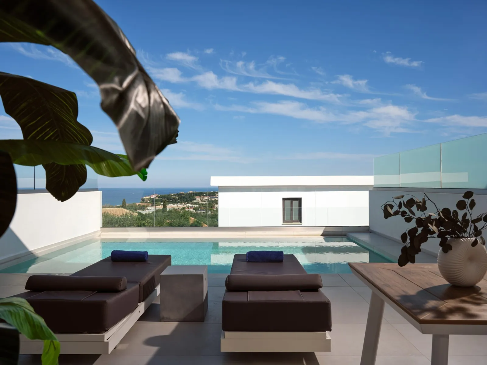 Heated Private Pool Suite with Side Sea View