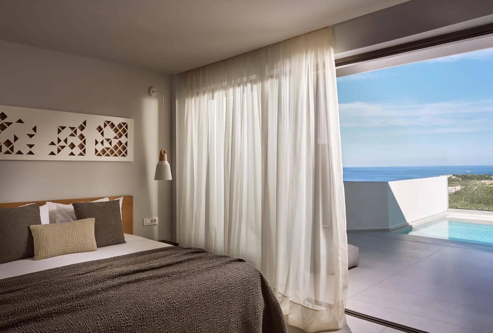 Heated Private Pool Suite with Side Sea View