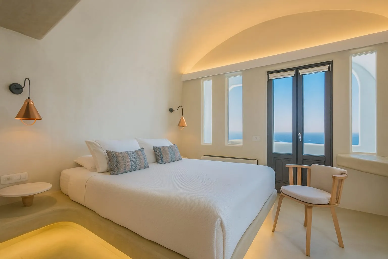 7 Deluxe Private Caldera Sea View Suite (Outdoor Massage Pool)