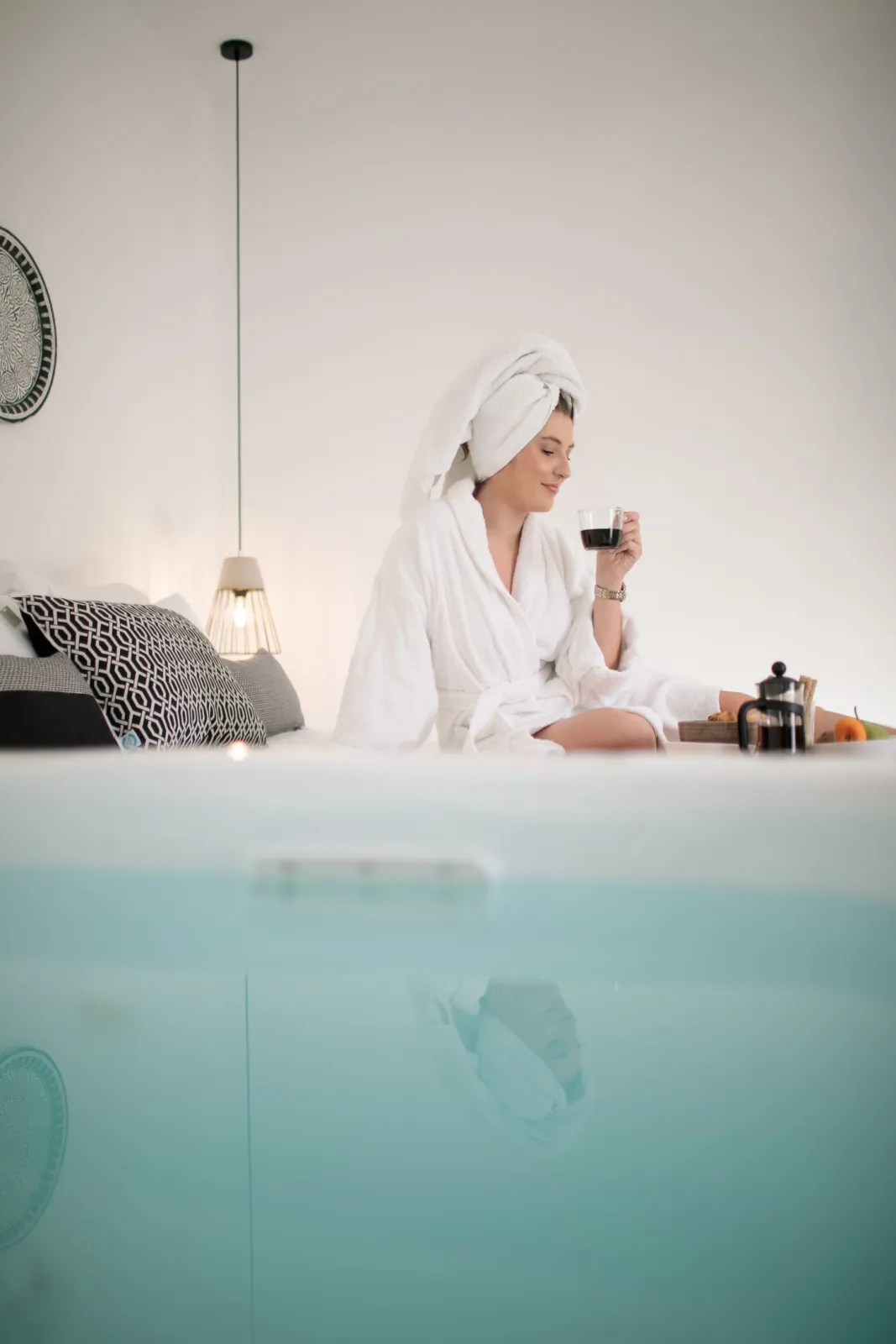 Earthly junior suite with indoor hot tub and garden view