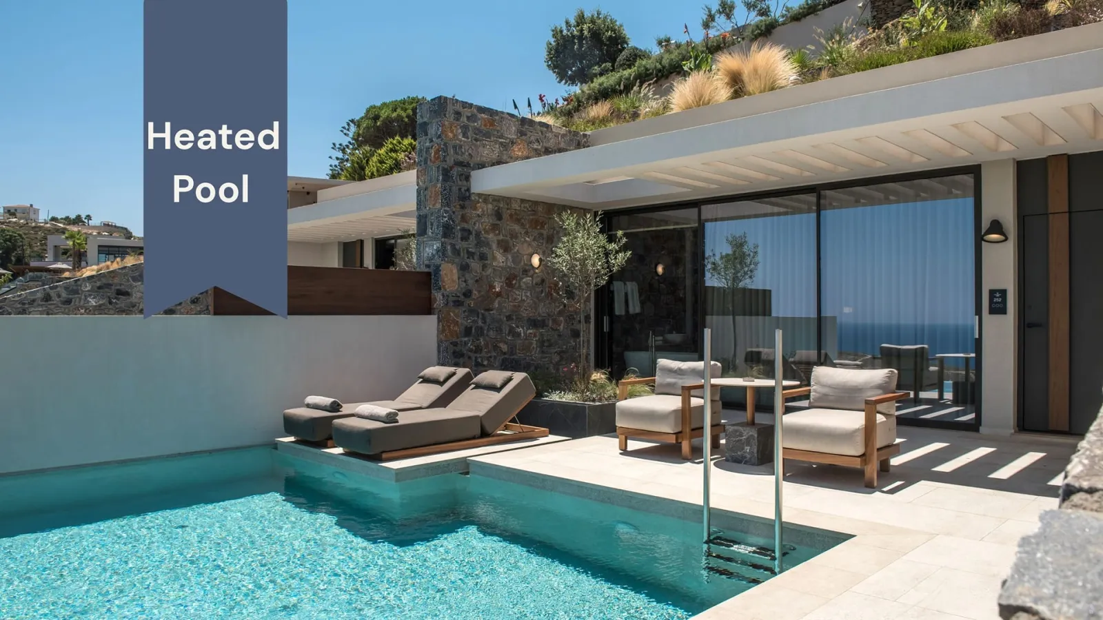 Cave Suite with Heated Private Pool  Sea View