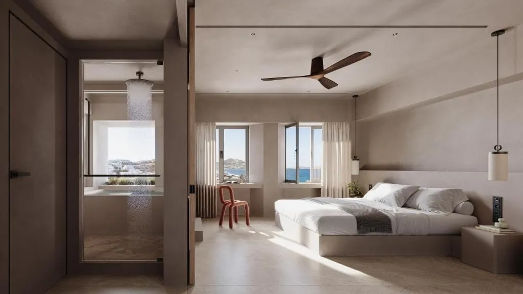 Τwo-Bedroom Signature Suite with Dual Outdoor Hot Tubs & Sea View