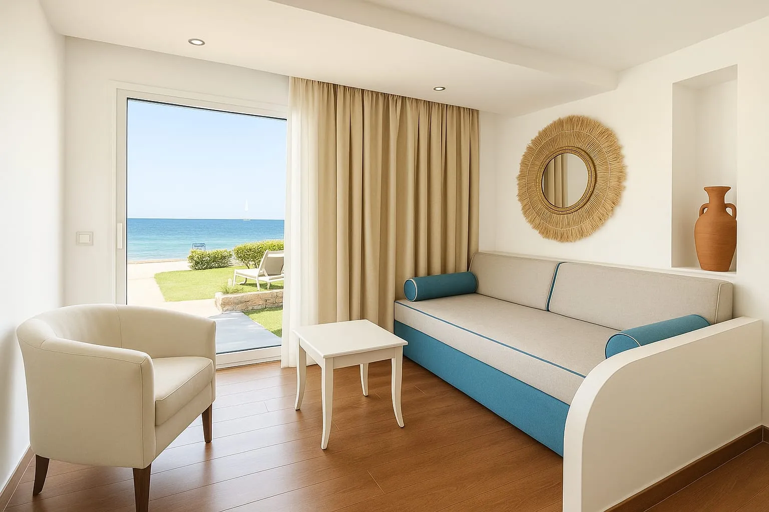 Junior Suite Beach Front with own Garden