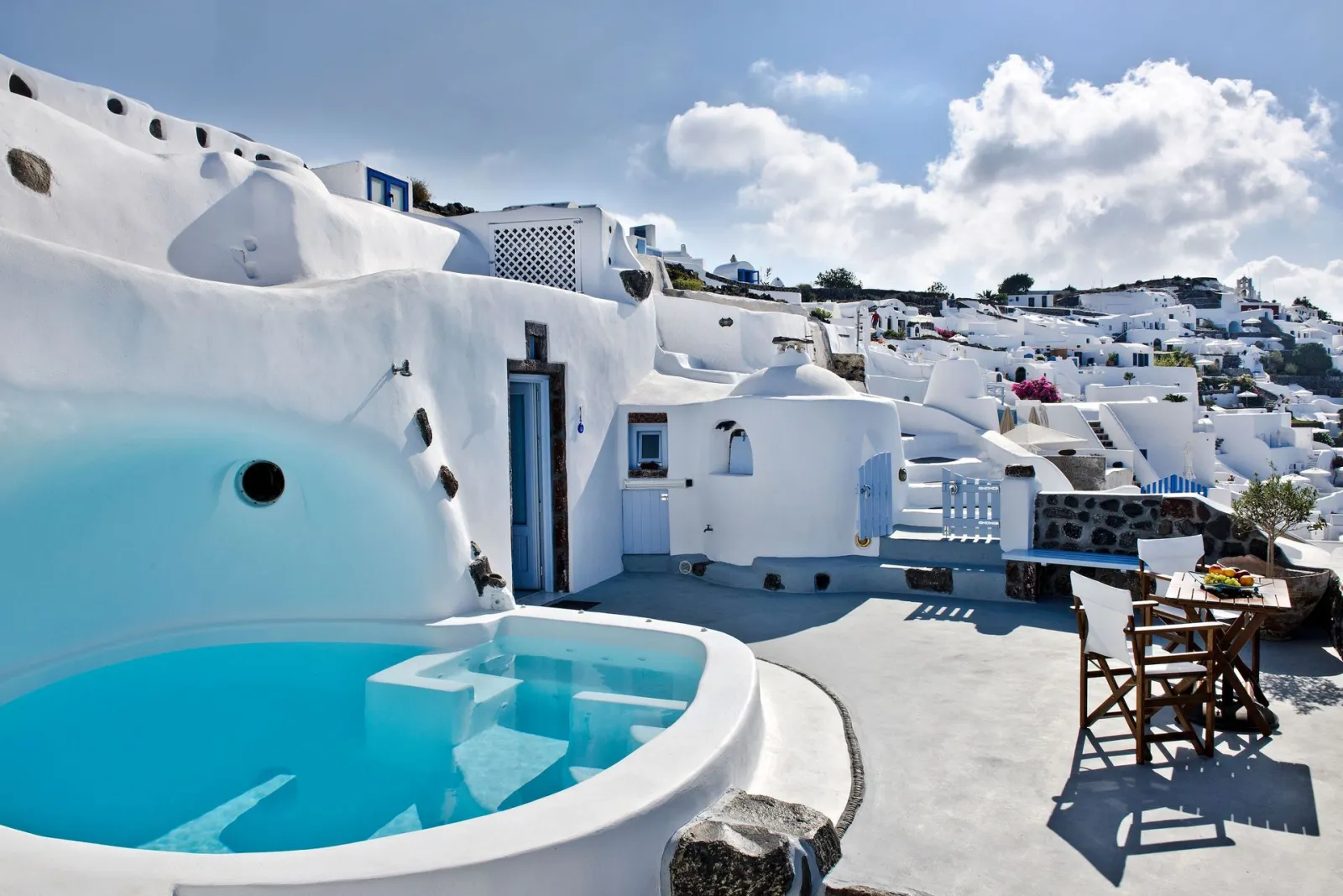Villa with Caldera View and Shared Pool - GAIA