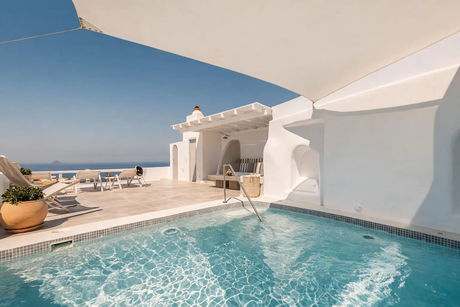 AQUA MARINE SUITE - Panoramic Sea View - Private Terrace and Outdoor Swimming Pool
