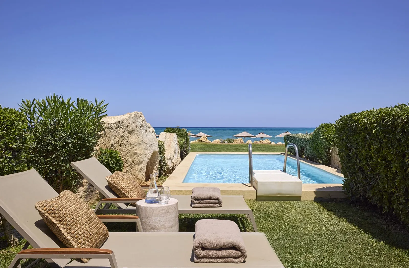Mythica Bungalow with Private Pool - Beachfront