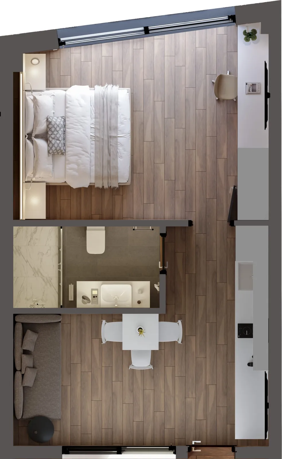 One Bedroom Apartment with Private Garden