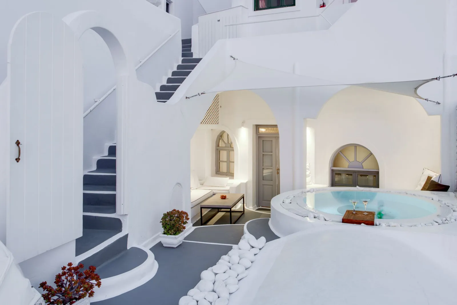 Grand Pool Villa - Private Caldera Sea Sunset view