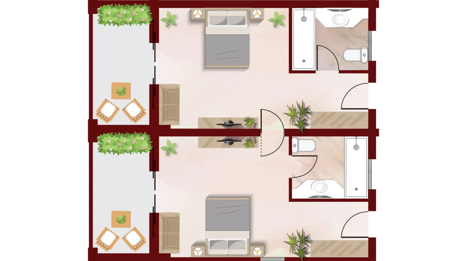 Family Interconnecting Apartment with Balcony