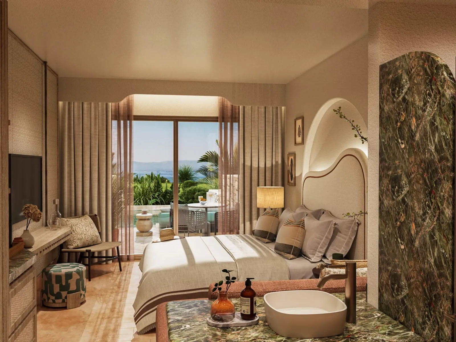 Sirius Getaway King Inland View with Swim Out Pool