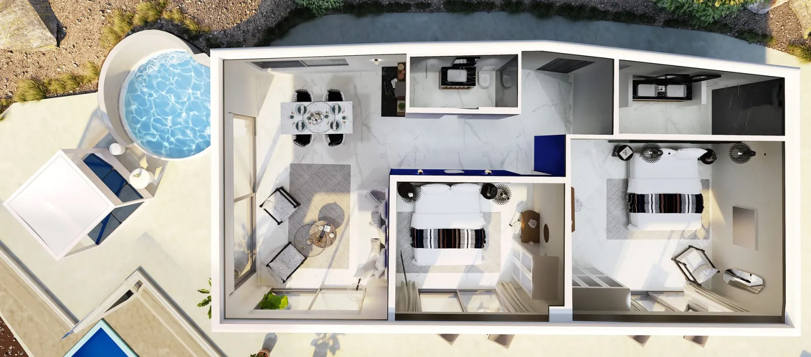 Sanctuary 2 Bedroom Sea View Villa with Private Pool