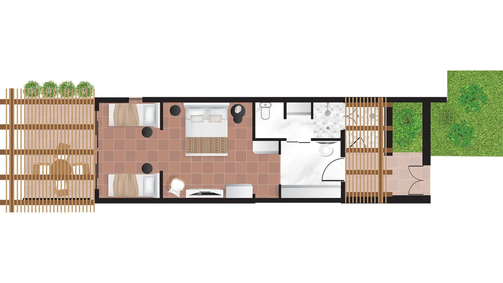 Junior Family Bungalow with Shaded Patio