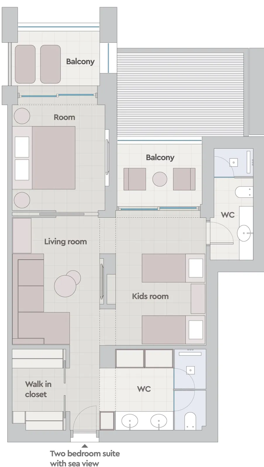 Two Bedroom Bungalow Suite Sea View