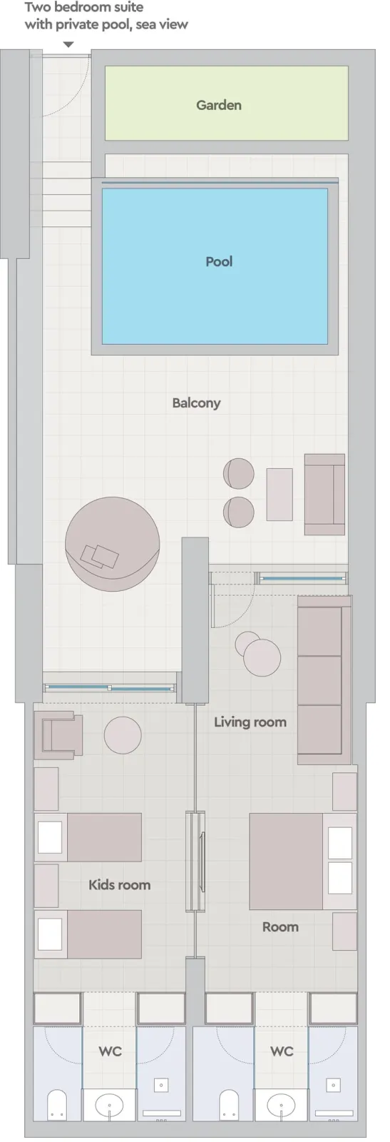 Two Bedroom Bungalow Suite Private Pool