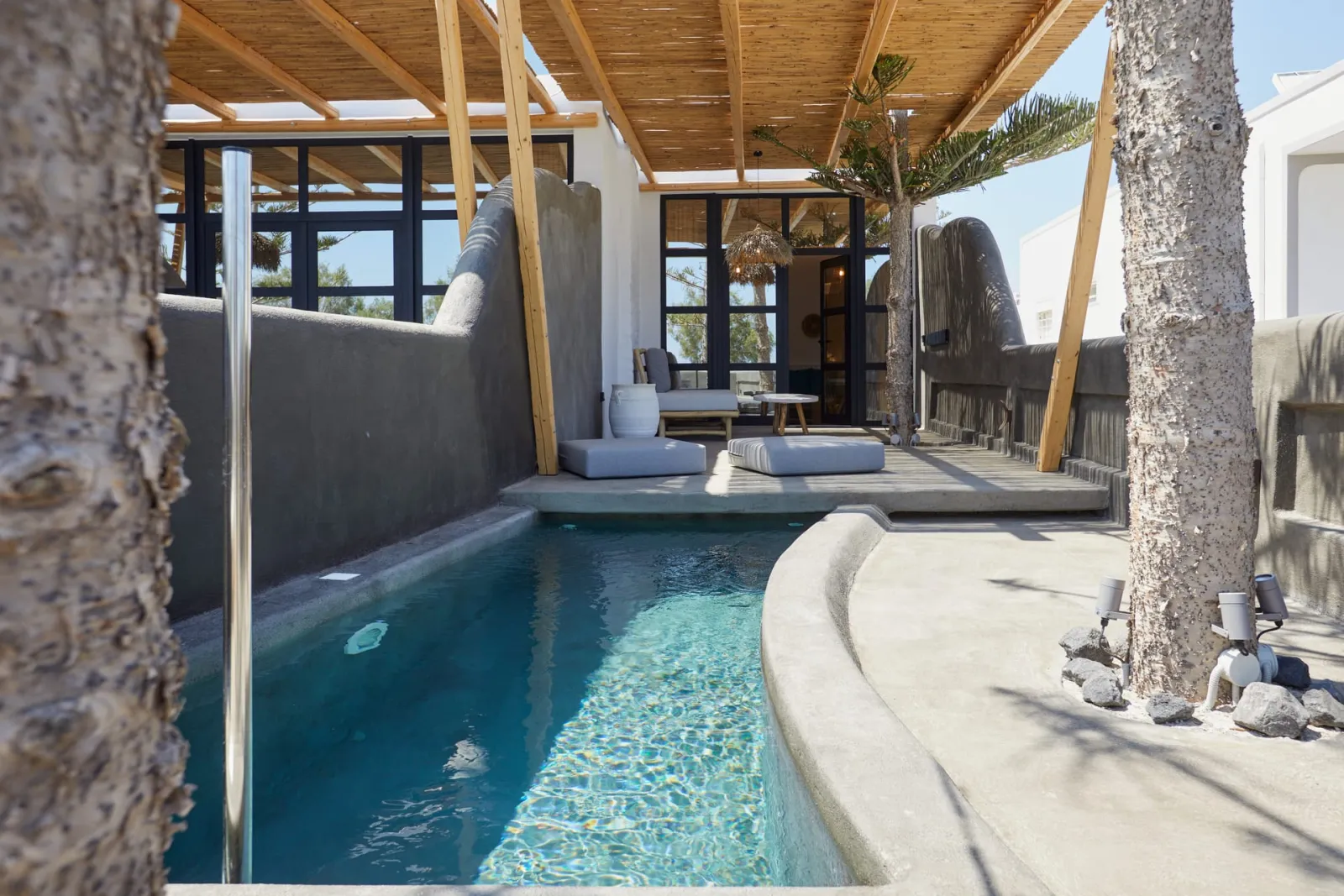 Aisio Suite | walk out Sea View patio  with Private Heated Pool