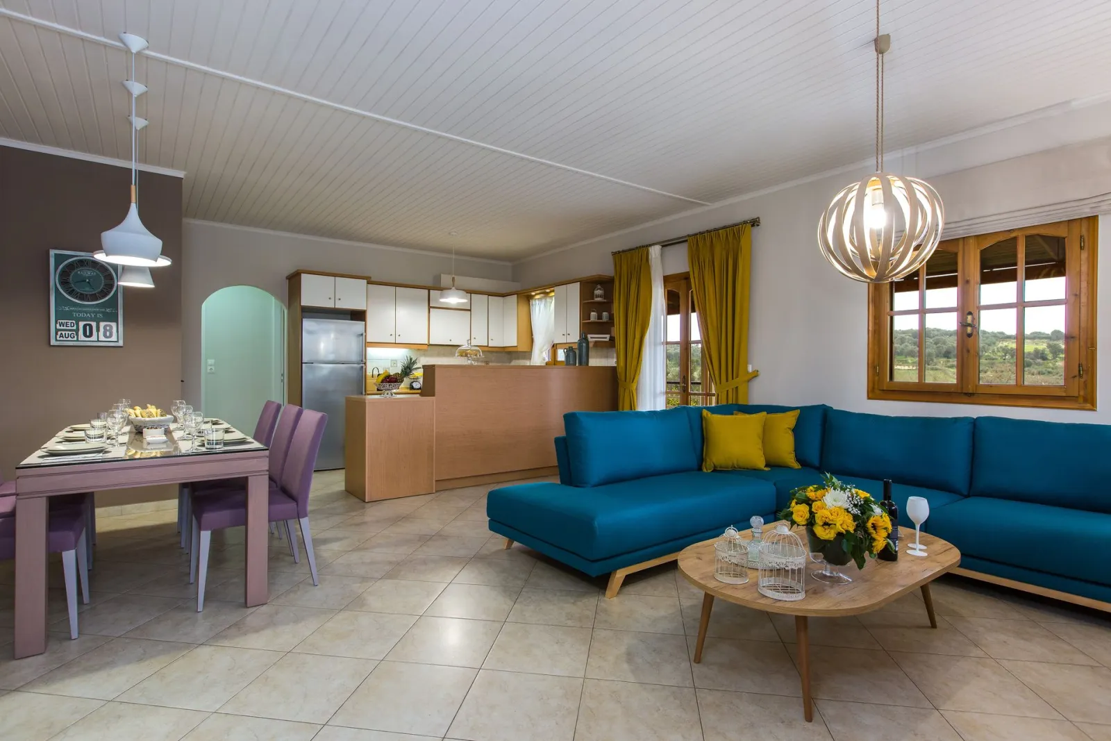 Living room area of the 4 bedroom villa with direct access to the veranda
