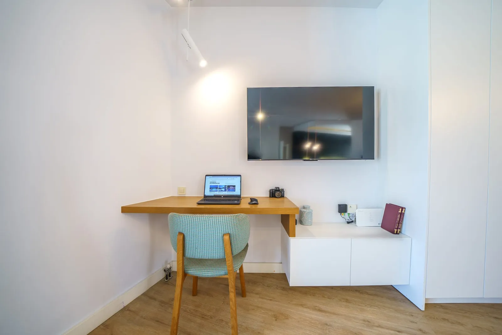 Dedicated work space for remote work or study.