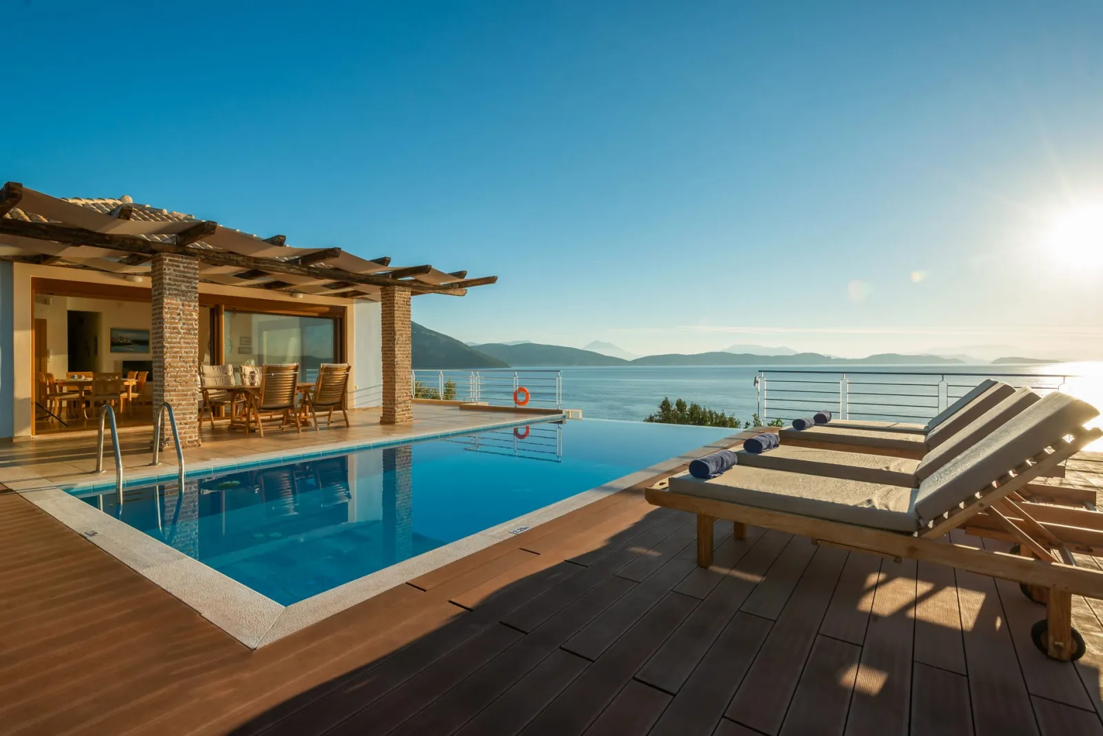 Karavi Villa: 270° Sea Views with Private Sea Access
