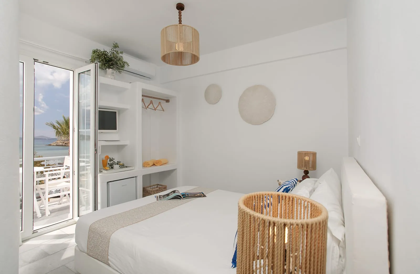 Standard Double Room on Middle (1st) or Top Floor (2nd) with Balcony Sea View