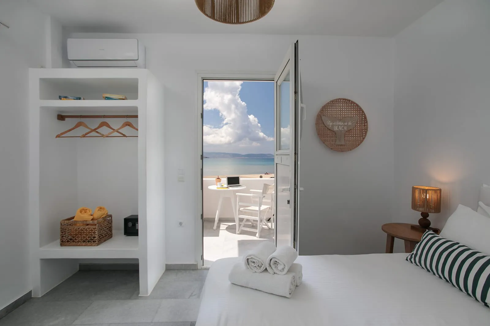 Standard Double Room on Middle (1st) or Top Floor (2nd) with Balcony Sea View