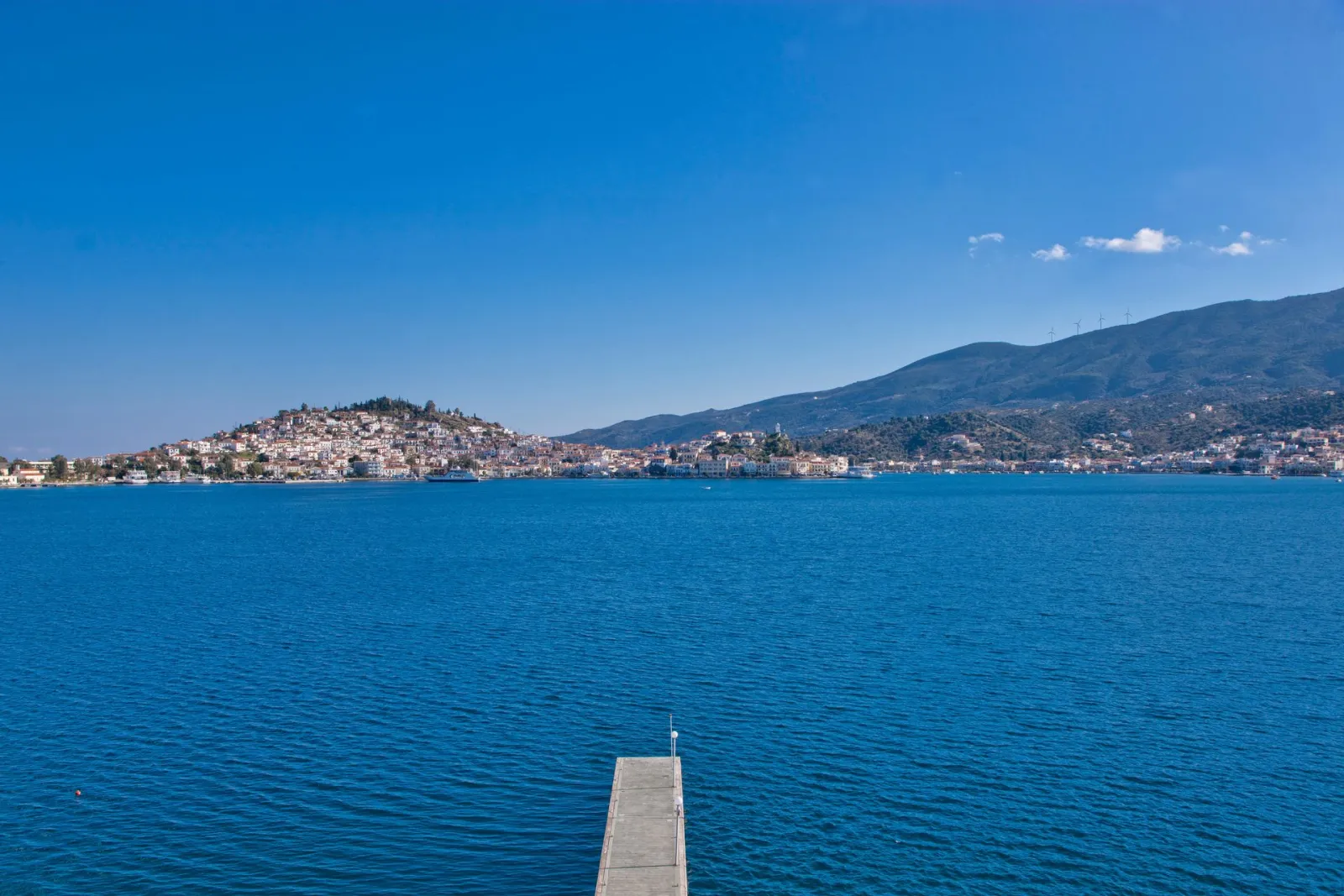 Superior Double with Sea and Poros Town View