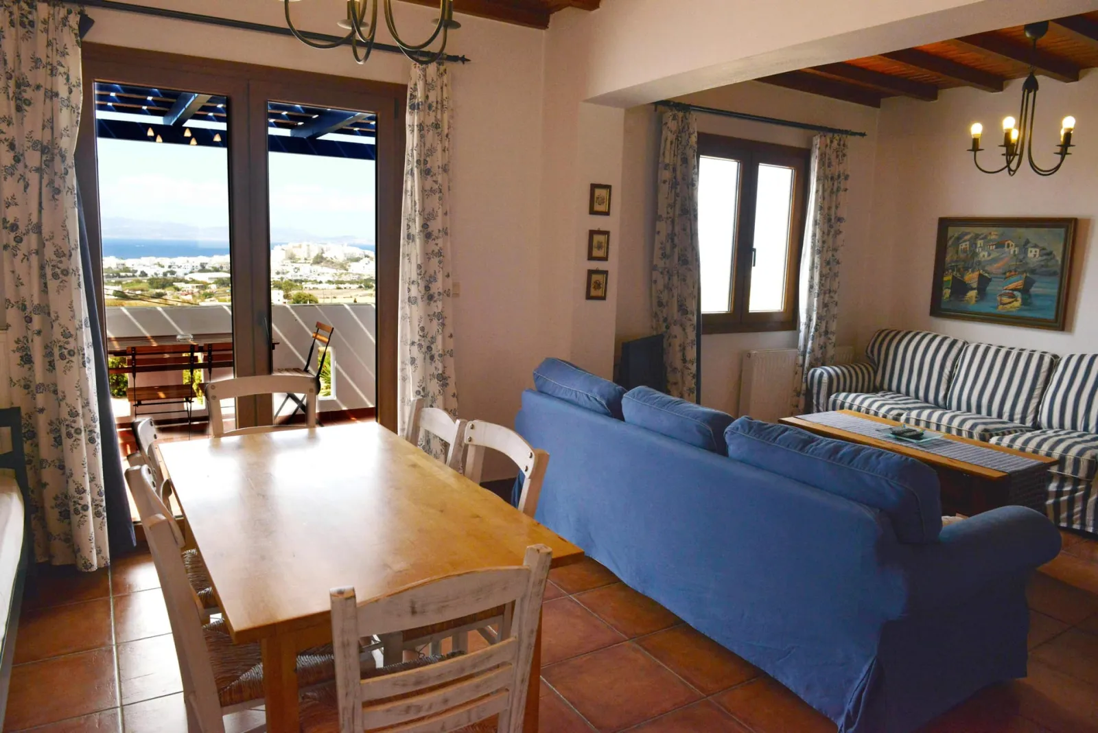 Three-Bedroom Apartment with Town and Sea View
