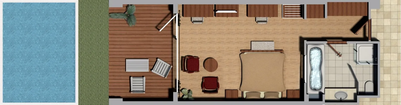 Deluxe Sea View Room with Personal Pool