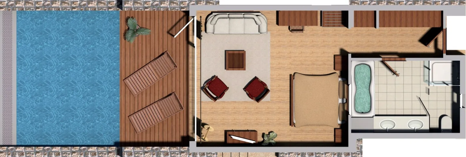 Platinum Beach Room Sea View with Personal Pool Signature Collection