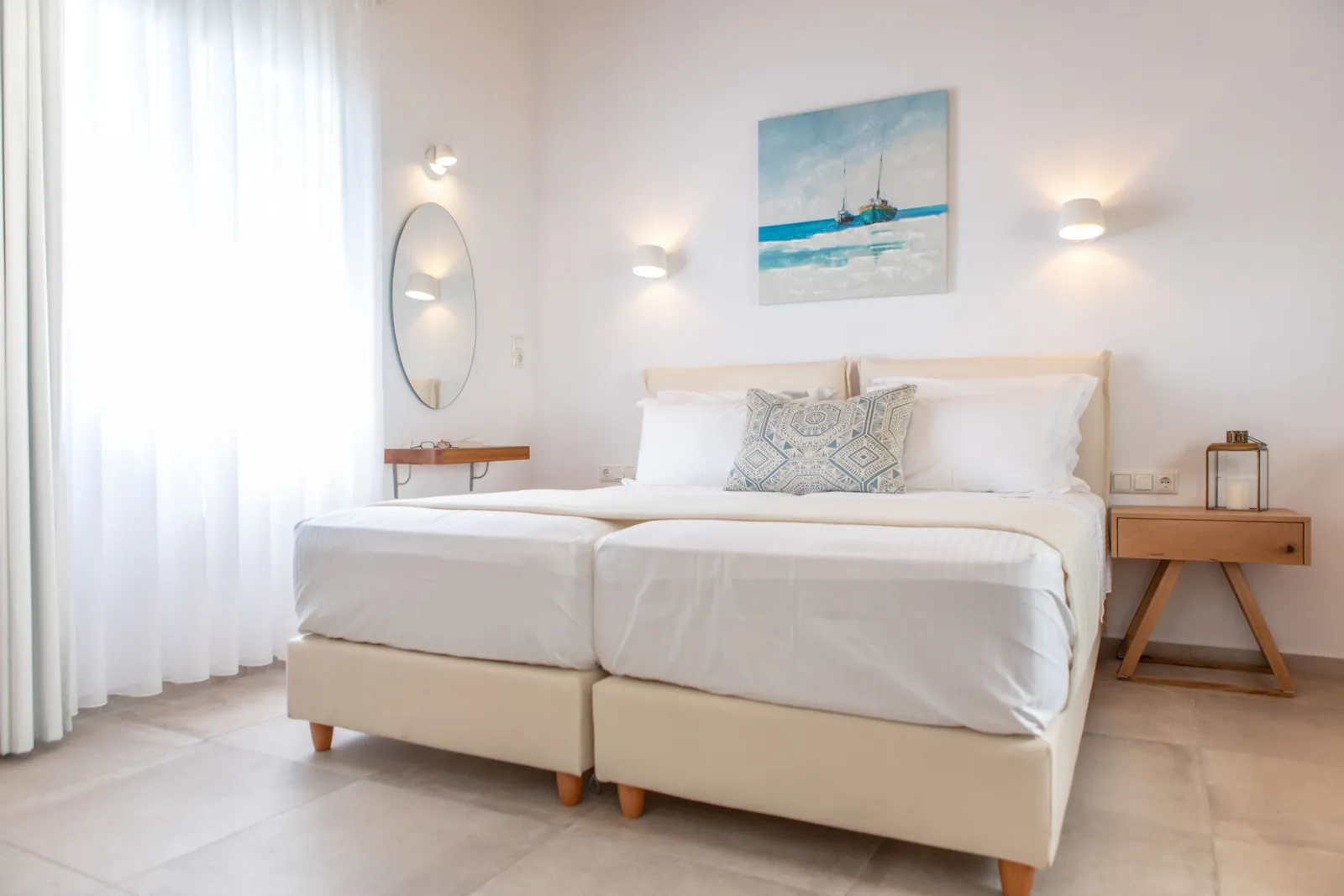 Standard Apartment with Sea View Balcony– Two Single Beds